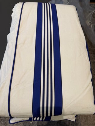Topper para Tumbona Mango Rayas Azul/Blanco 70x200