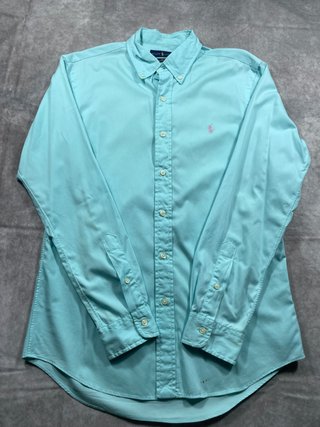 Camicia Ralph Lauren M Turchese Logo Rosa