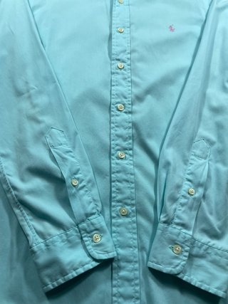 Camicia Ralph Lauren M Turchese Logo Rosa