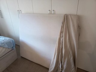 Pack cabecero tapizado y funda lino 140cm