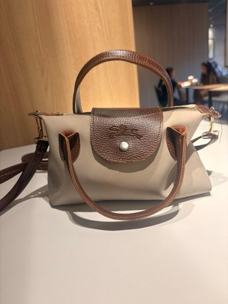 Bolso Longchamp Beige y Marrón