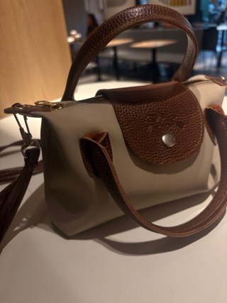 Bolso Longchamp Beige y Marrón