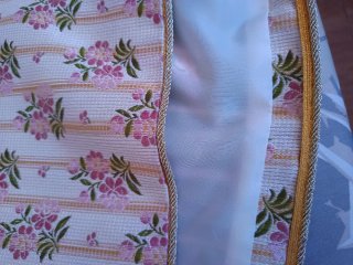 Traje fallera Conjunto falda y corpiño rosa y bla