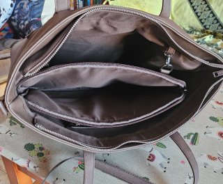Bolso shopper portaordenador /marrón