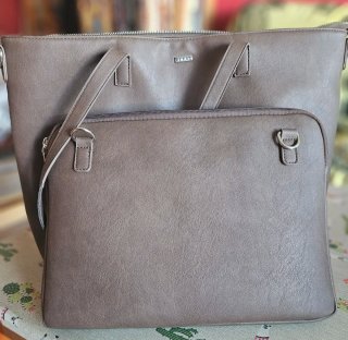 Bolso shopper portaordenador /marrón