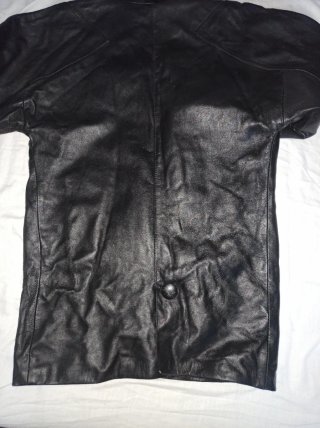 Chaqueta Piel Vintage Negra Años 80