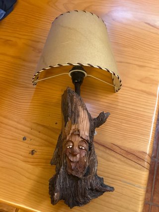 Lámparas de pared de árbol tallado