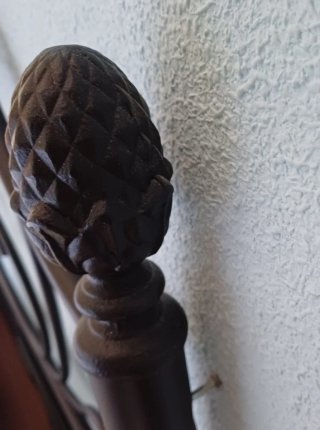 Cabecero de forja negro 1,35 m.