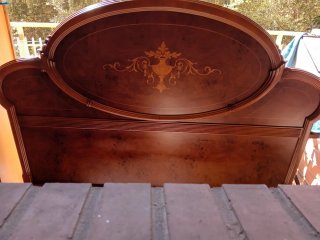 Cabecero cama de madera tallada para cama de 1,35