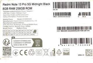 Xiaomi Redmi Note 13 Pro 5G Negro