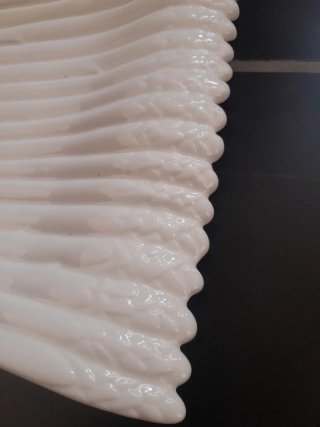 Bandeja para espárragos de porcelana