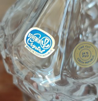 CRISTAL BOHEMIA SOFISTICADO LICORERA Y COPAS