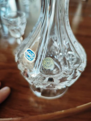 CRISTAL BOHEMIA SOFISTICADO LICORERA Y COPAS