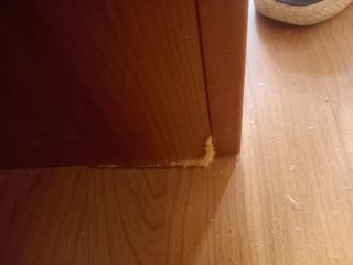 Mueble TV madera con puerta y cajón