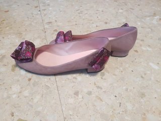 Zapatos planos Selaum bailarina malva/rosa