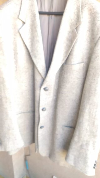 Americana jaspeada de lanilla hombre