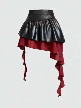 Falda punk nana anime pirata negra y roja