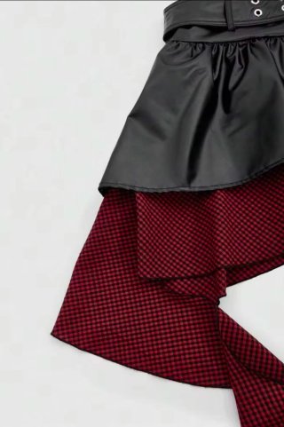 Falda punk nana anime pirata negra y roja