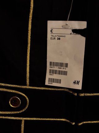 Vestido pin up H&M negro con detalles dorados
