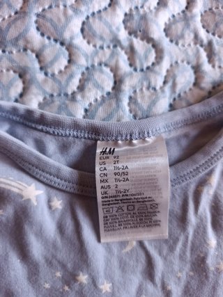 Pijamas niño azul y gris