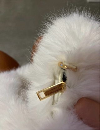 Borsa in peluche bianca