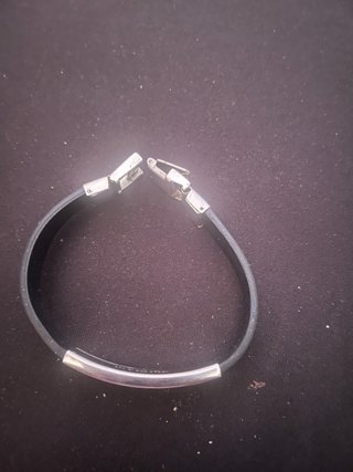 Pulsera azul con placa metálica 'Diego'