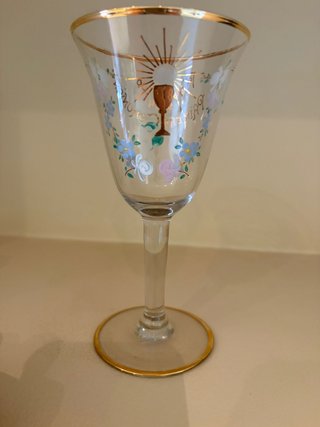 Copa antigua "Recuerdo de la Primera Comunión"