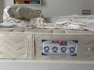 Cama nido 90 cm blanca+ 2 colchones