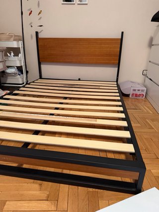 Cama 135x190 Metal y Madera