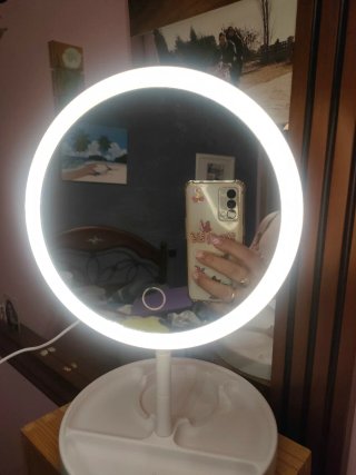 Espejo de maquillaje con luz LED