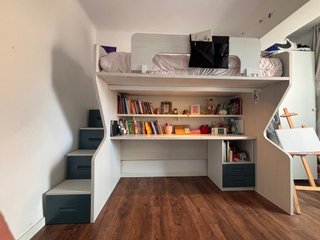Cama Loft con Escritorio y Escaleras