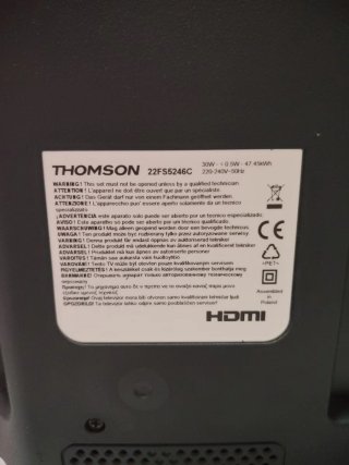 Televisión Thomson 22 Negra