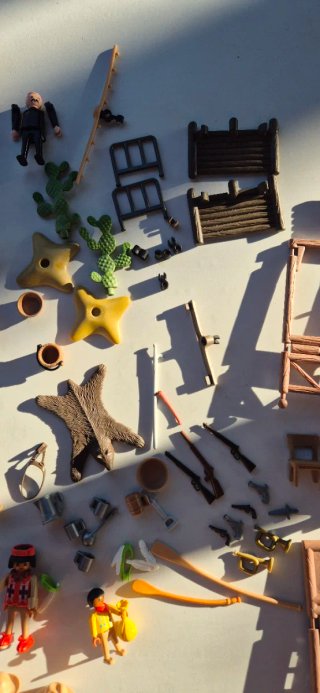 Lote Playmobil Western vintage + caballos