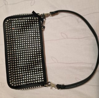 Bolso Zara Negro con Brillantes