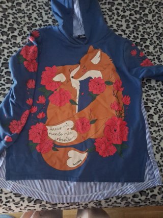 Sudadera Keep&Trendy Zorro Corazón Flores Talla Ún