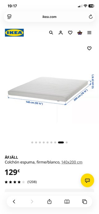 Pack cama completa IKEA 140x200 – casi nuevo