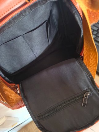Mochila bolso cuero mujer marrón
