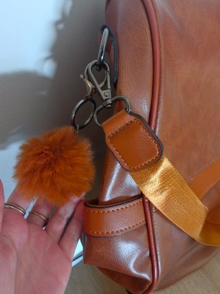 Mochila bolso cuero mujer marrón