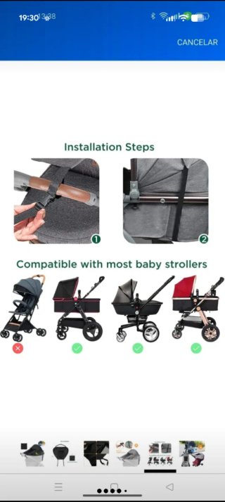 Parasol para carrito de bebé universal