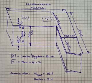 Cocina completa con encimera de granito