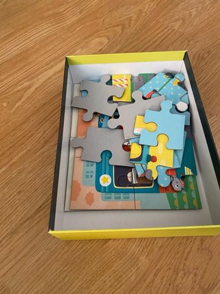 Puzzle infantil 4 en 1 Mudpuppy Transporte