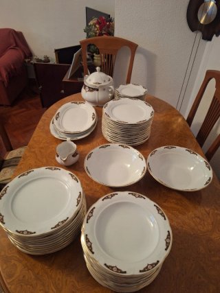 Vajilla estilo Limoges Porcelana Dorada