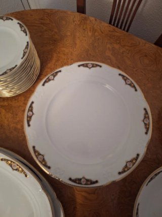 Vajilla estilo Limoges Porcelana Dorada