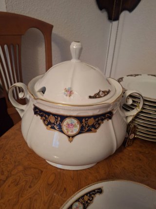Vajilla estilo Limoges Porcelana Dorada