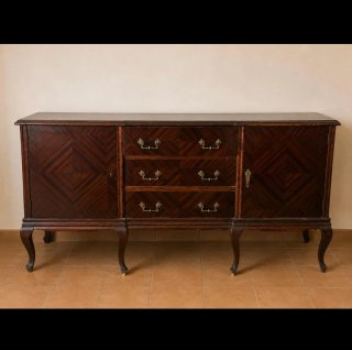 Aparador vintage de madera maciza