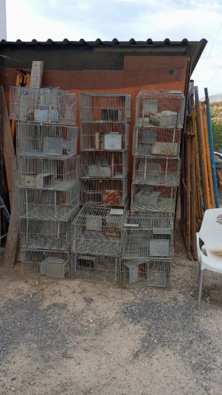 Jaulas para animales con comedero