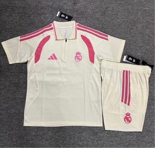Conjunto Chándal Real Madrid Adidas Blanco y Rosa