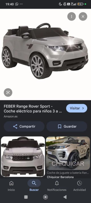Coche eléctrico Range Rover Sport