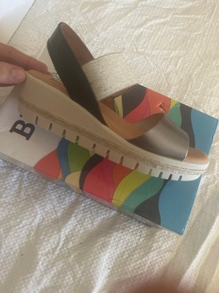 Sandalias mujer talla 39 multicolor/plata