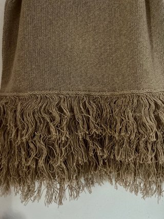Top Zara flecos color natural